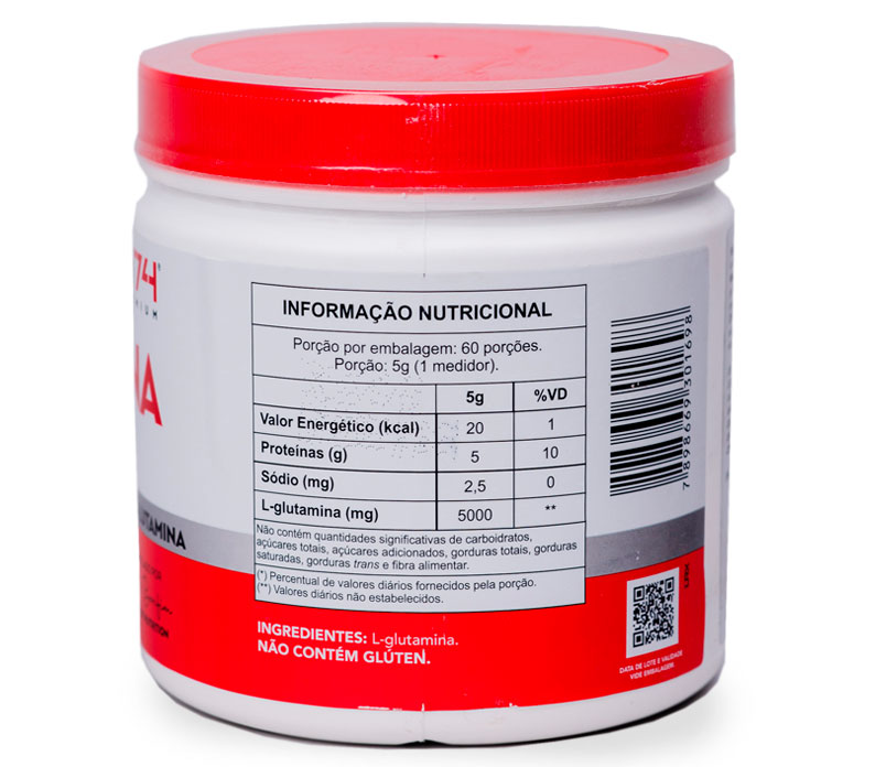 Glutamina 300g - 100% Pura - R74 Nutrition