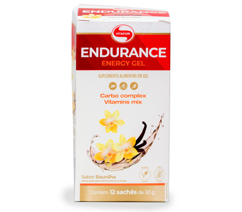 Endurance Energy gel - 12 sachês 30g baunilha - Vitafor